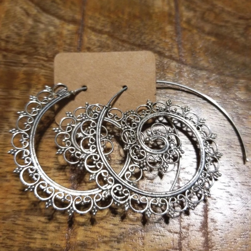 Silver Hoop Earrings